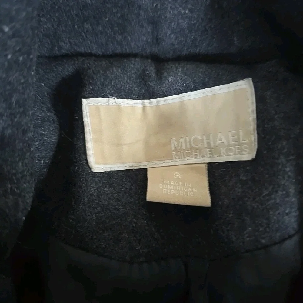 Michael Kors Coat Womens Small Gray Wool‎ Asymmetrical Belted Walker Casual